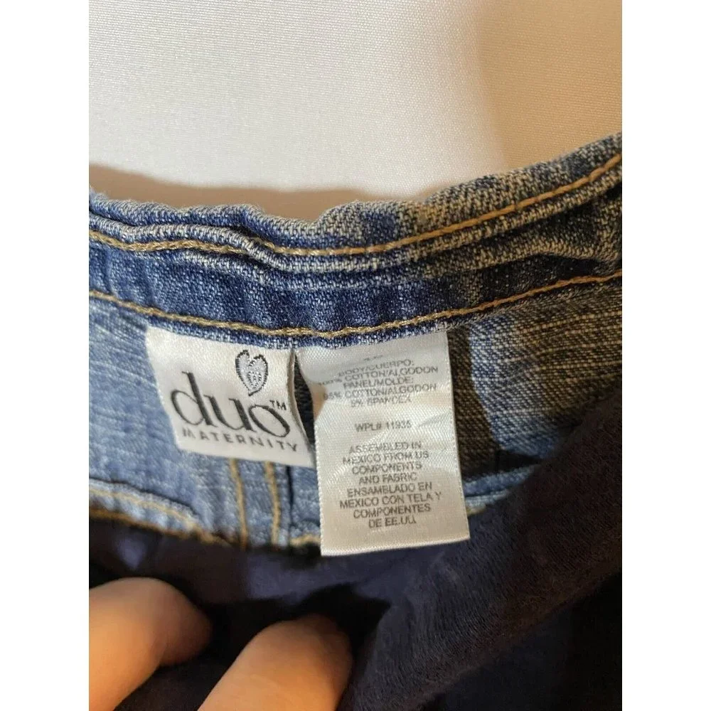 Duo Maternity Jeans Womens 38 Waist Pull On Belly Panel Straight Pants‎ 38x29.